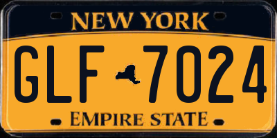 NY license plate GLF7024