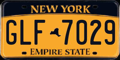 NY license plate GLF7029