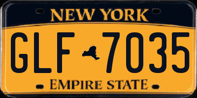 NY license plate GLF7035