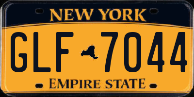 NY license plate GLF7044