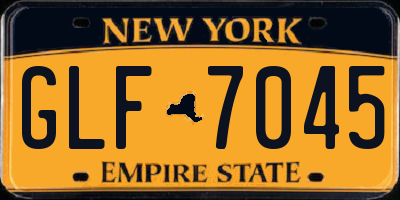 NY license plate GLF7045