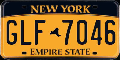 NY license plate GLF7046