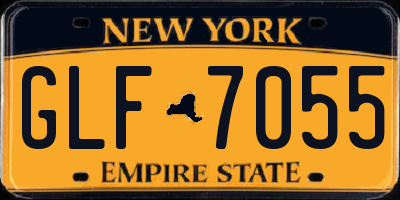NY license plate GLF7055