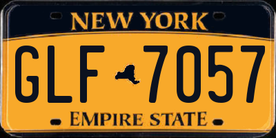 NY license plate GLF7057