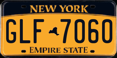 NY license plate GLF7060
