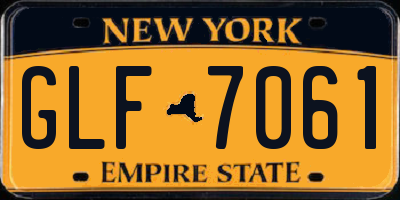 NY license plate GLF7061