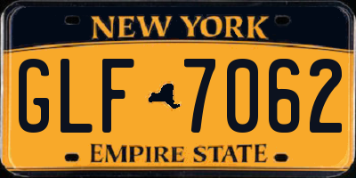 NY license plate GLF7062