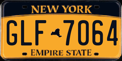 NY license plate GLF7064