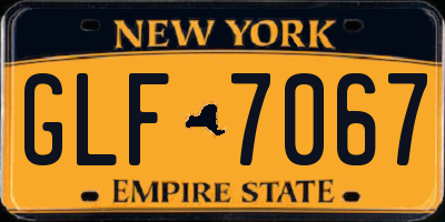NY license plate GLF7067