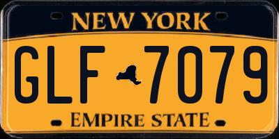 NY license plate GLF7079