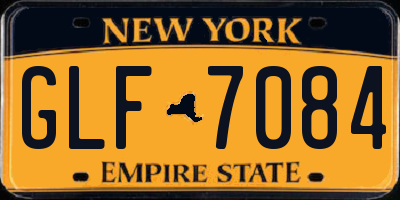NY license plate GLF7084