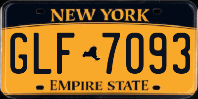 NY license plate GLF7093