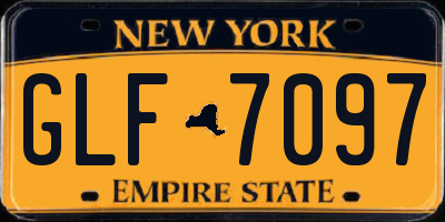 NY license plate GLF7097