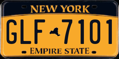 NY license plate GLF7101