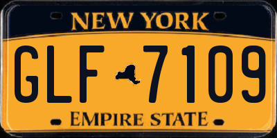 NY license plate GLF7109