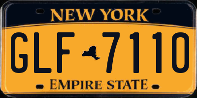 NY license plate GLF7110