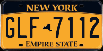 NY license plate GLF7112