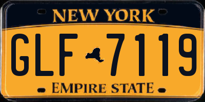 NY license plate GLF7119