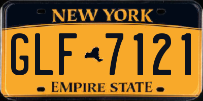 NY license plate GLF7121