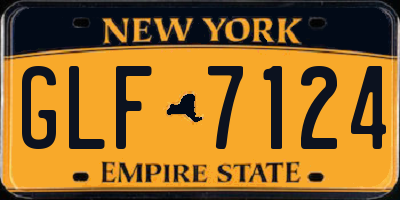 NY license plate GLF7124