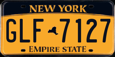 NY license plate GLF7127