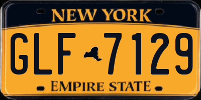 NY license plate GLF7129