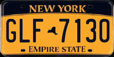 NY license plate GLF7130