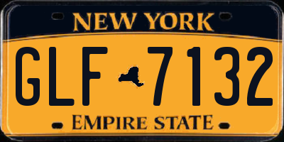 NY license plate GLF7132