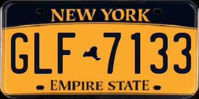 NY license plate GLF7133