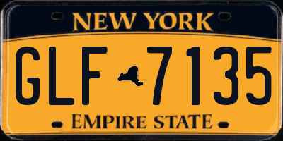 NY license plate GLF7135