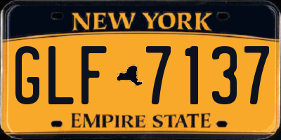 NY license plate GLF7137