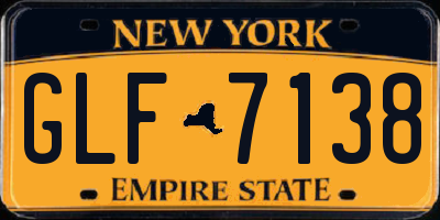NY license plate GLF7138