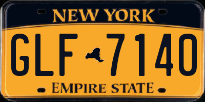 NY license plate GLF7140
