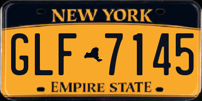NY license plate GLF7145