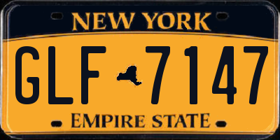 NY license plate GLF7147