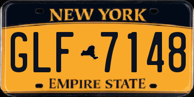 NY license plate GLF7148