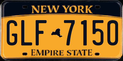 NY license plate GLF7150