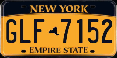 NY license plate GLF7152