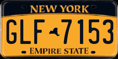 NY license plate GLF7153