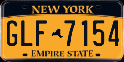 NY license plate GLF7154