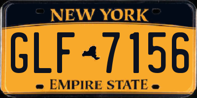 NY license plate GLF7156