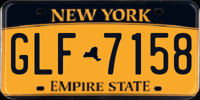 NY license plate GLF7158