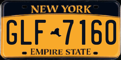 NY license plate GLF7160