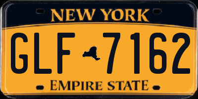NY license plate GLF7162