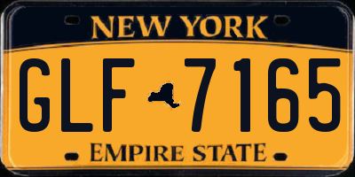 NY license plate GLF7165