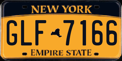 NY license plate GLF7166
