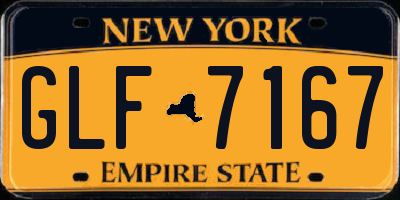 NY license plate GLF7167