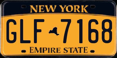 NY license plate GLF7168