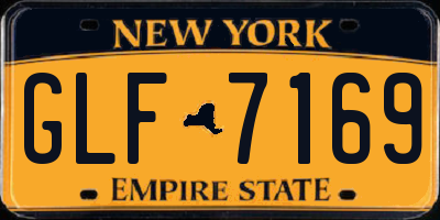 NY license plate GLF7169