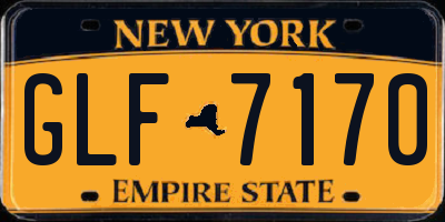 NY license plate GLF7170